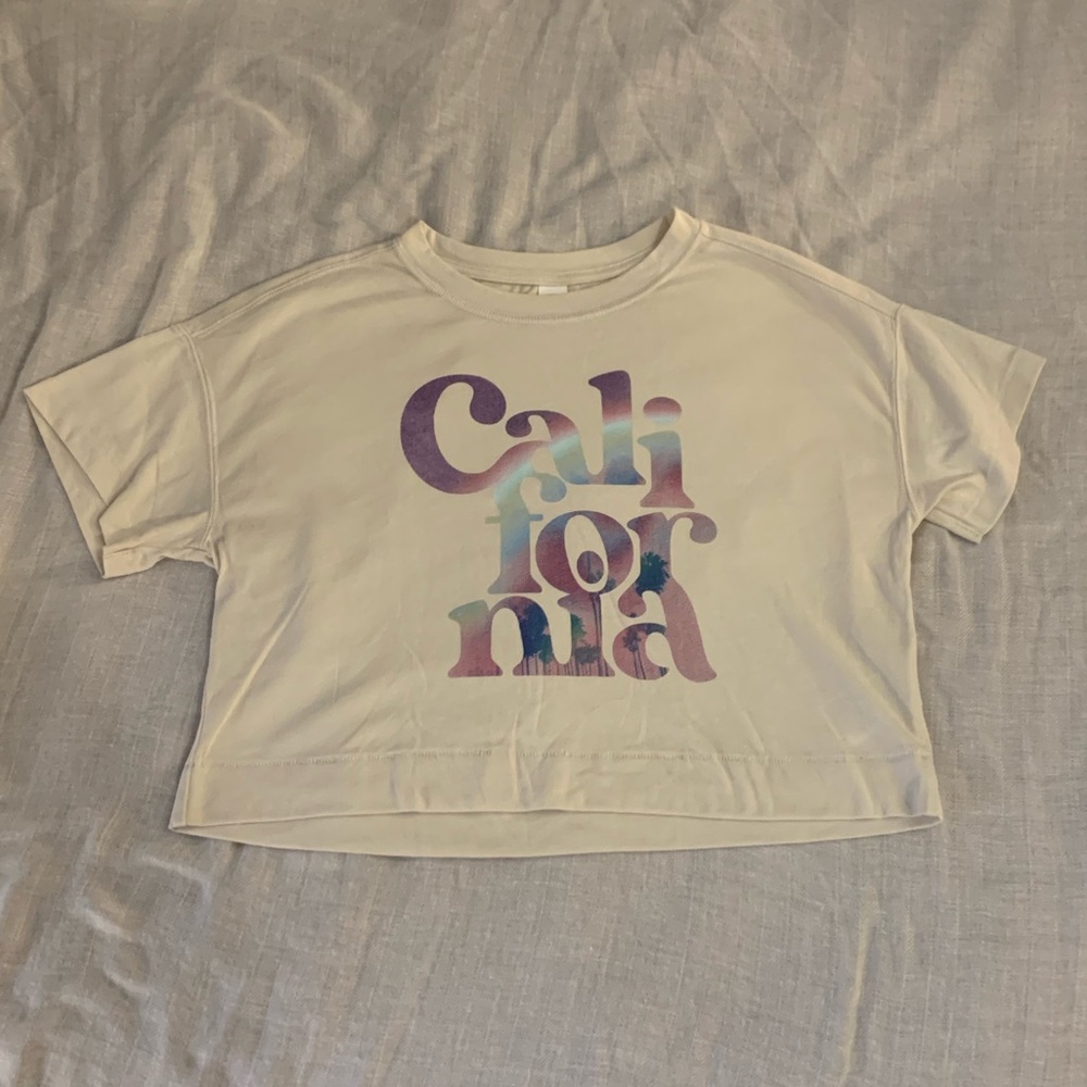 Off white California crop top